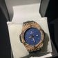 Hubloat Royal Quartz Watch – Midnight Blue & Gold
