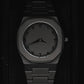 Matte Black Arabic Dial Watch – Ultra-Minimalist Timepiece